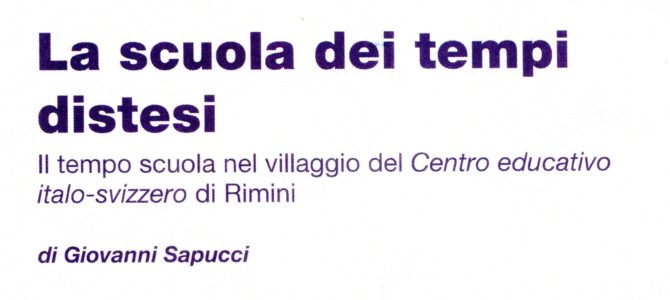 Il tempo scuola nel Villaggio CEIS sulla Rivista dell’Istruzione n° 1 del 2019 Il tempo scuola nel Villaggio CEIS sulla Rivista dell’Istruzione n° 1 del 2019